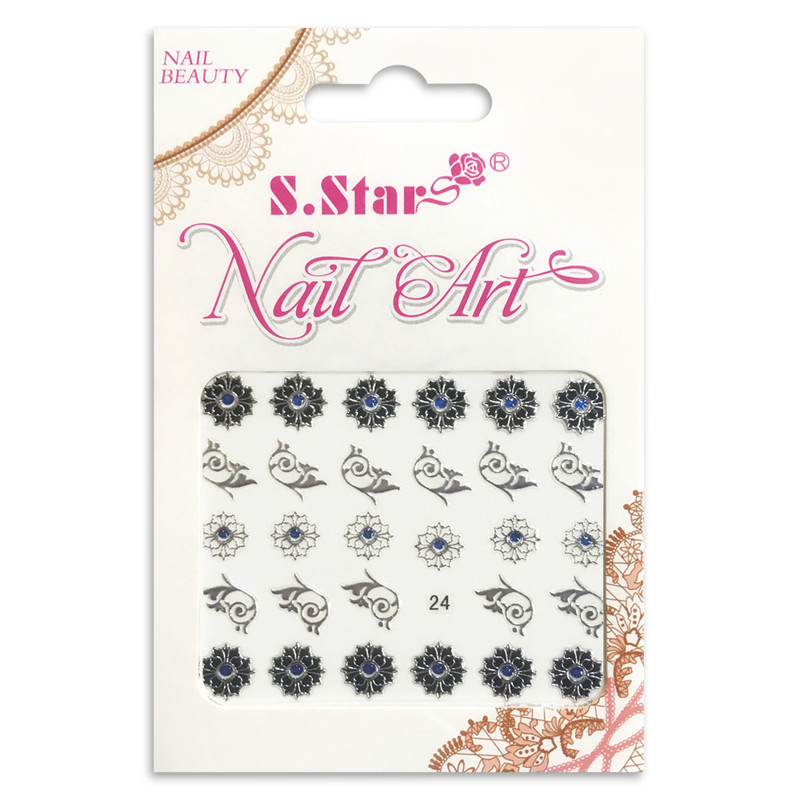 استیکر طراحی ناخن اس.استار کد 24