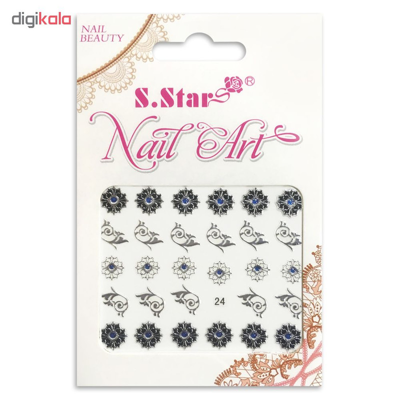 استیکر طراحی ناخن اس.استار کد 24