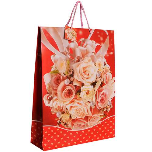 پاکت هدیه طرح دسته گل رز مدل LRG