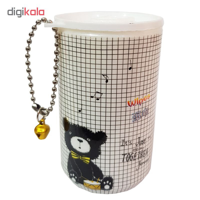 دستمال مرطوب طرح خرسی کد 104000136 بسته 30 عددی