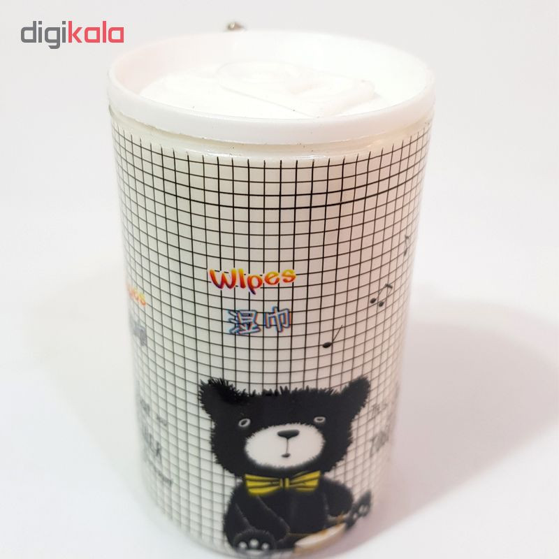 دستمال مرطوب طرح خرسی کد 104000136 بسته 30 عددی