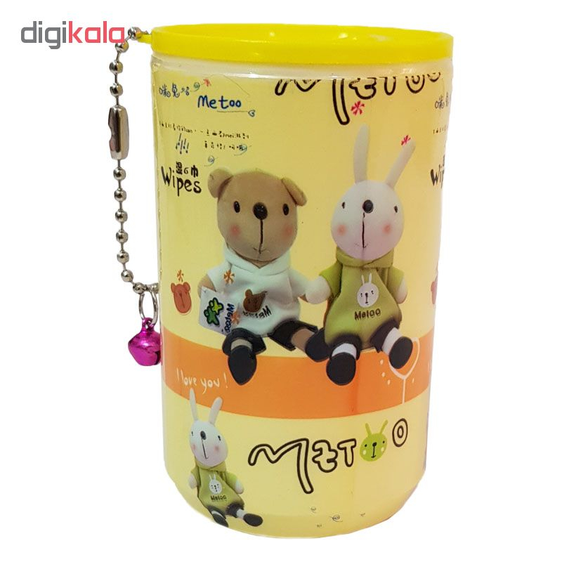 دستمال مرطوب طرح خرس و خرگوش کد 104000145 بسته 30 عددی