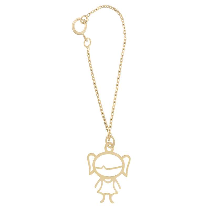 آویز ساعت طلا 18 عیار زنانه طرح دختر بچه کد SG561