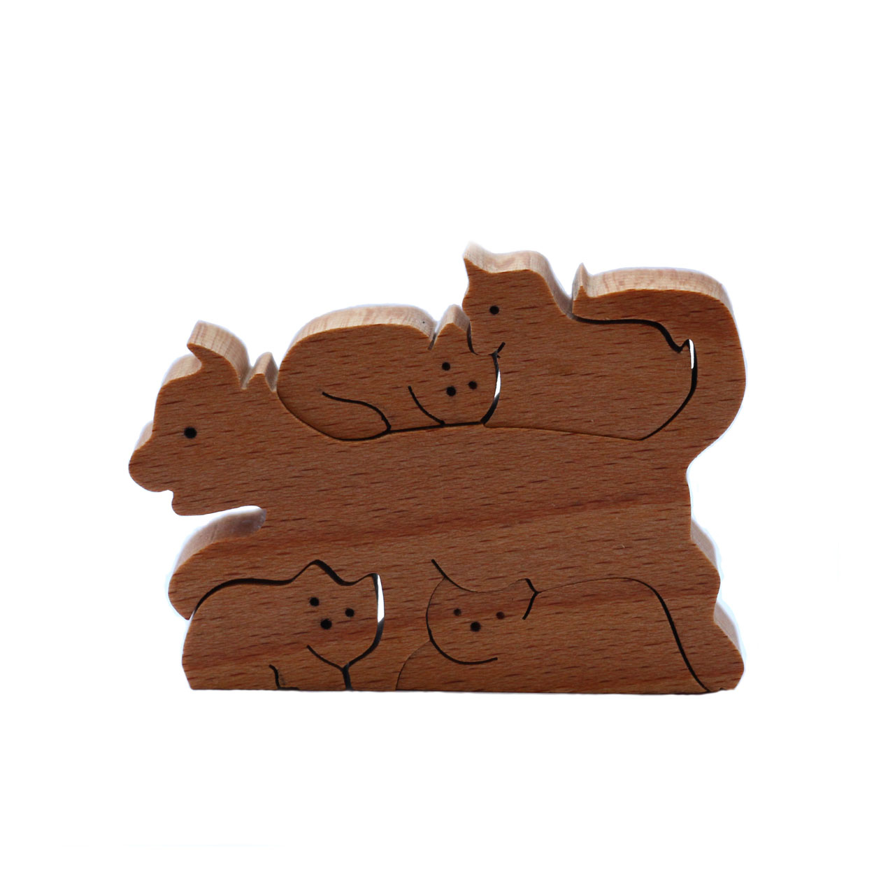 مجسمه طرح گربه و فرزندان کد 001