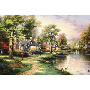 تابلو شاسی چاپ سی طرح اثر توماس کینکد کد 0235