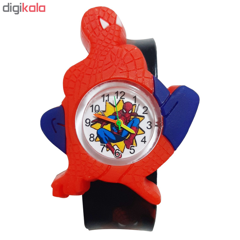 ساعت مچی عقربه ای پسرانه طرح اسپایدر من کد 0001