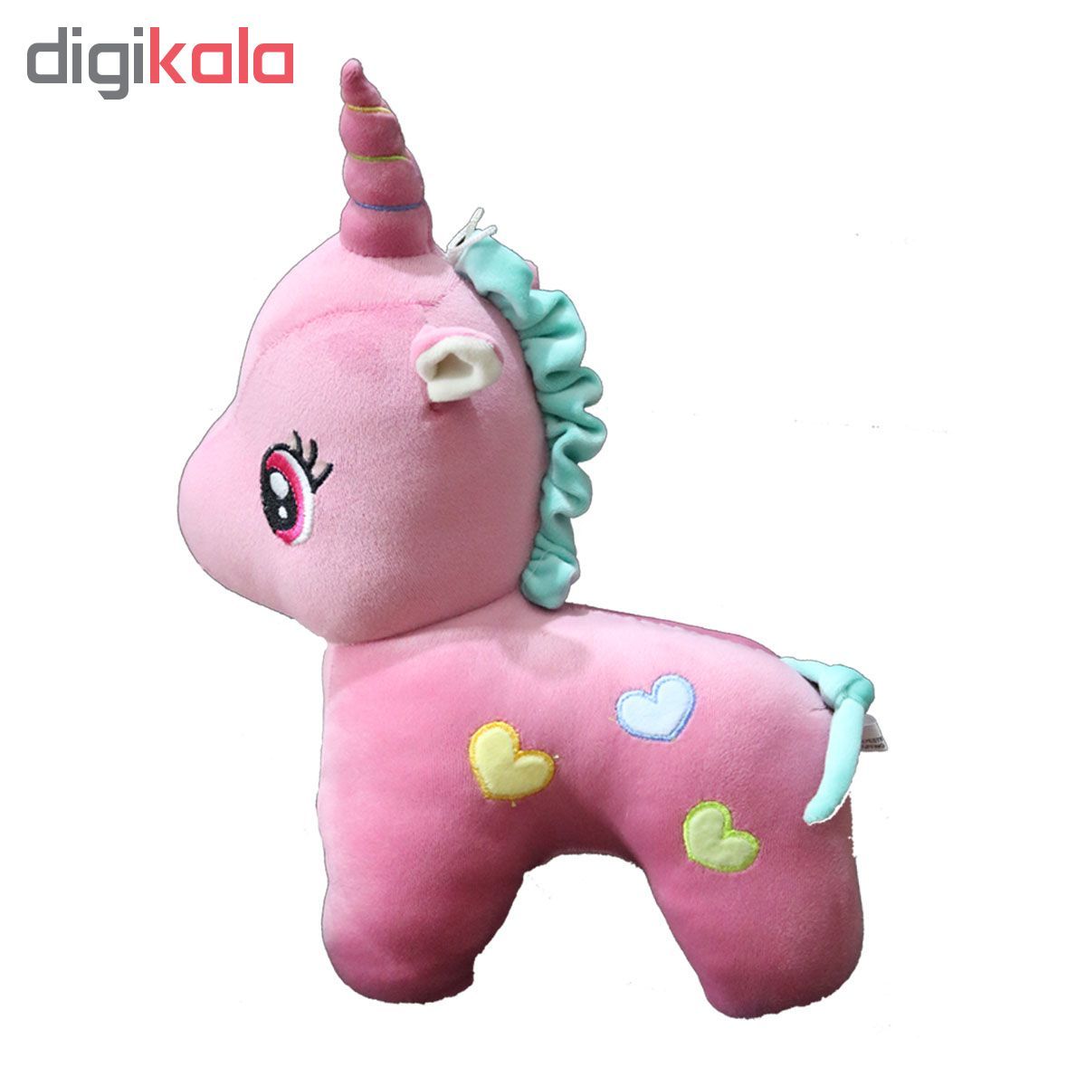 عروسک طرح اسب تک شاخ مدل یونیکورن ارتفاع 37 سانتی متر - - 5