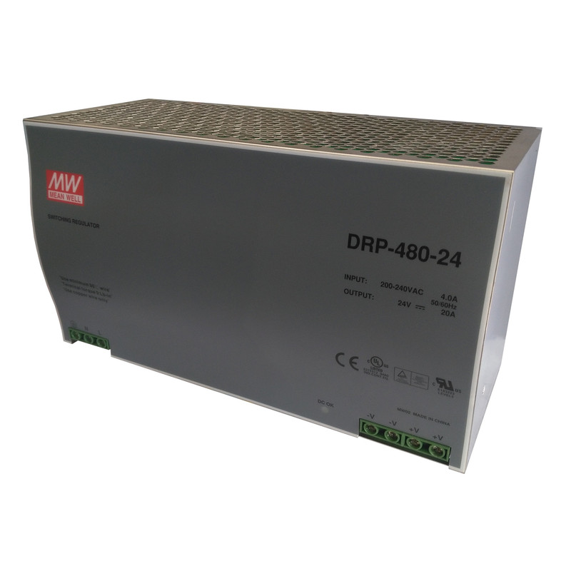 منبع تغذیه سوئیچینگ اتوماسیون صنعتی مینول مدل DRP-480-24 منبع تغذیه سوئیچینگ اتوماسیون صنعتی مینول مدل DRP-480-24