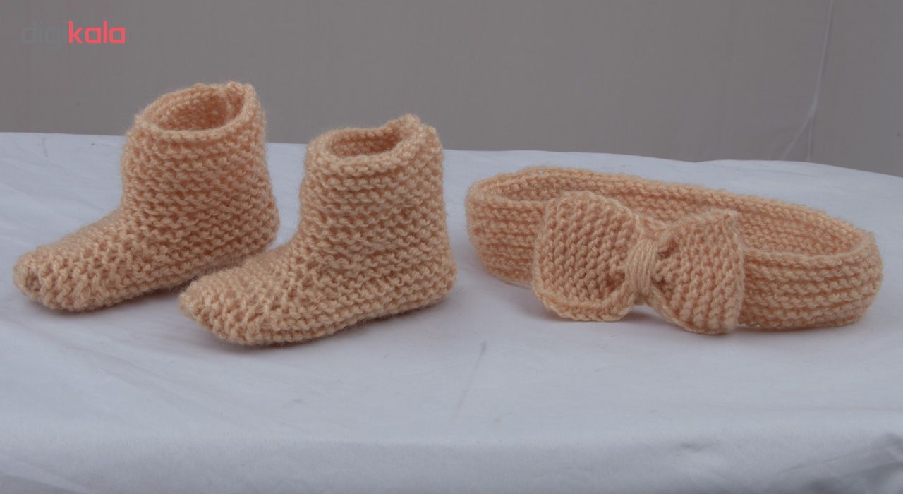 پاپوش و هدبند نوزاد کد 01 - - 8