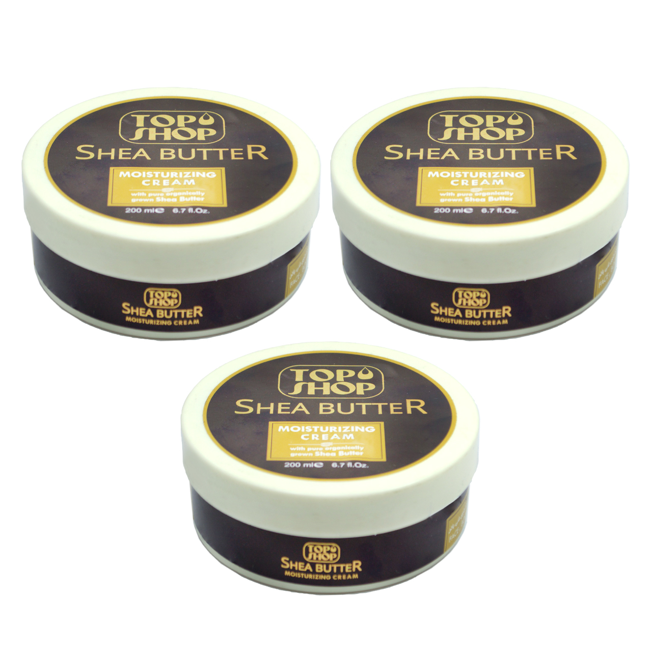 کرم مرطوب کننده تاپ شاپ مدل Shea Butter حجم 200 میلی لیتر مجموعه 3 عددی