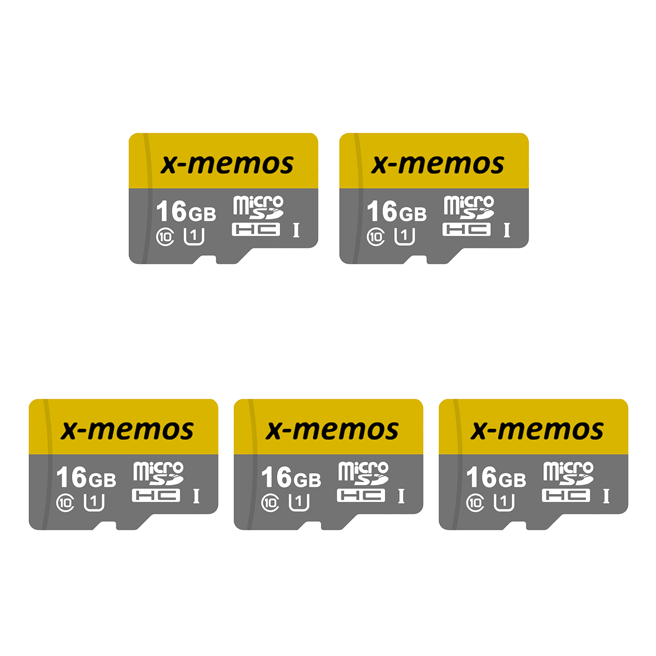 کارت حافظه microSDHC ایکس-مموس کلاس 10 استاندارد UHS-I U1 سرعت 30MBps ظرفیت 16 گیگابایت بسته 5 عددی