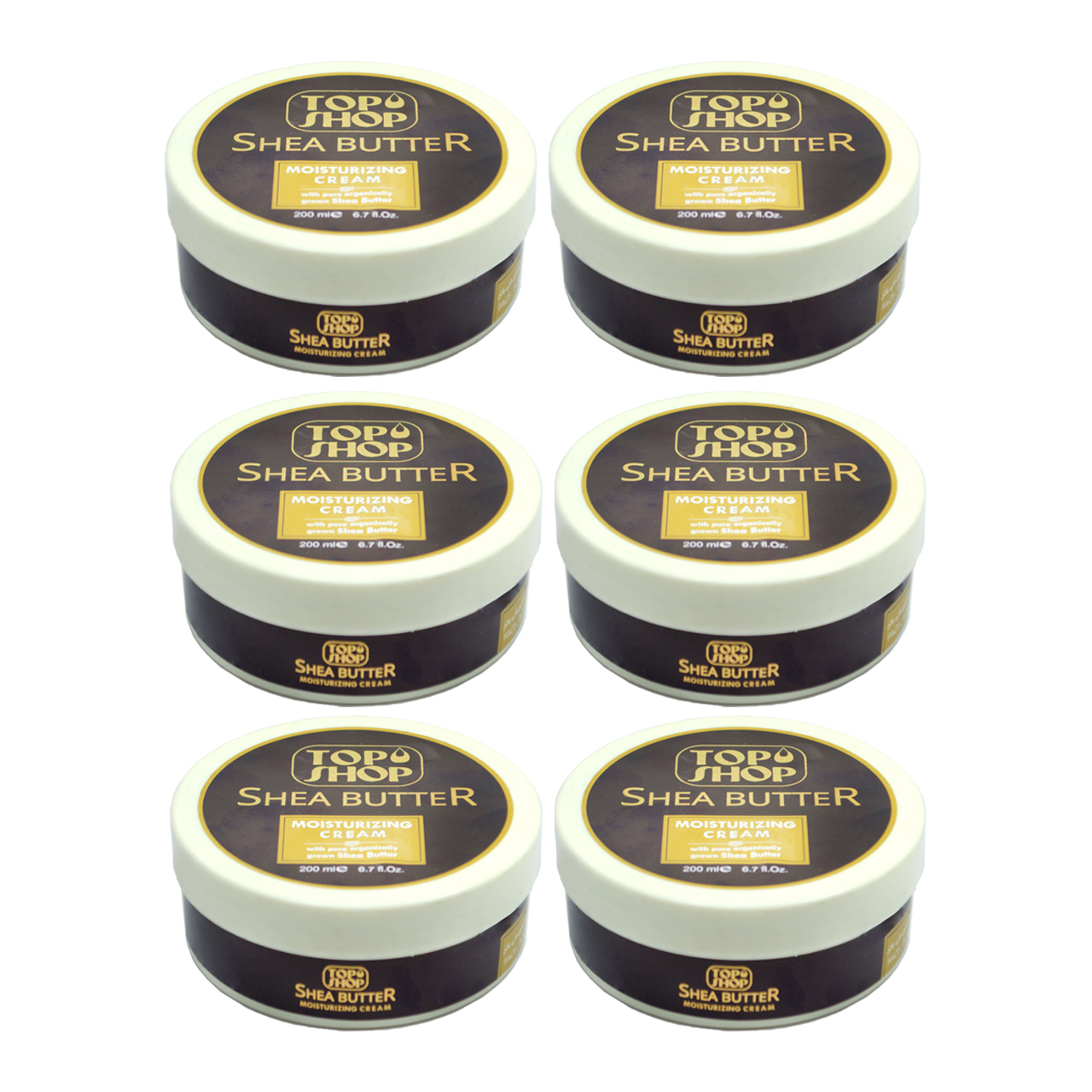 کرم مرطوب کننده تاپ شاپ مدل Shea Butter حجم 200 میلی لیتر مجموعه 6 عددی