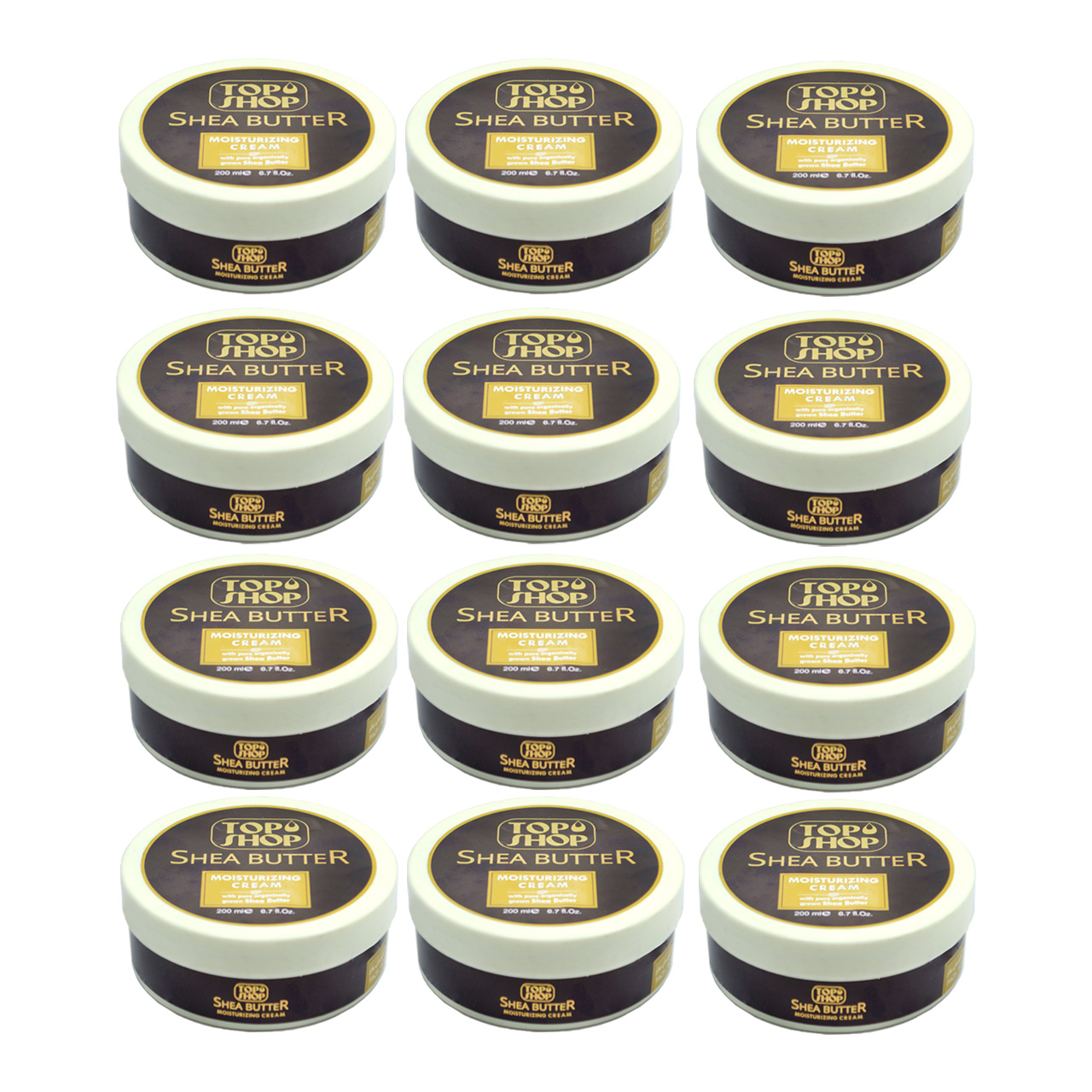 کرم مرطوب کننده تاپ شاپ مدل Shea Butter حجم 200 میلی لیتر مجموعه 12 عددی
