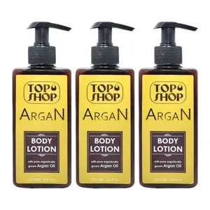 لوسیون بدن تاپ شاپ مدل Argan Oil حجم 250 میلی لیتر مجموعه 3 عددی