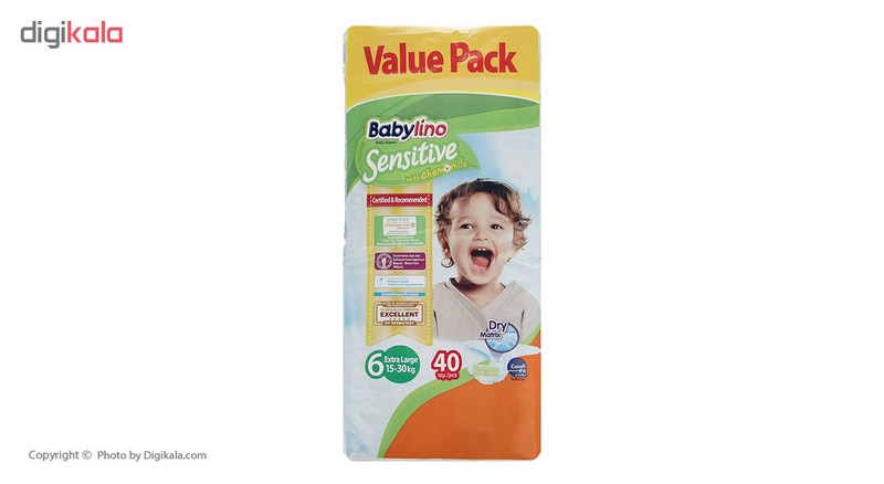پوشک ضد حساسیت بیبی لینو مدل Value Pack سایز 6 بسته 40 عددی