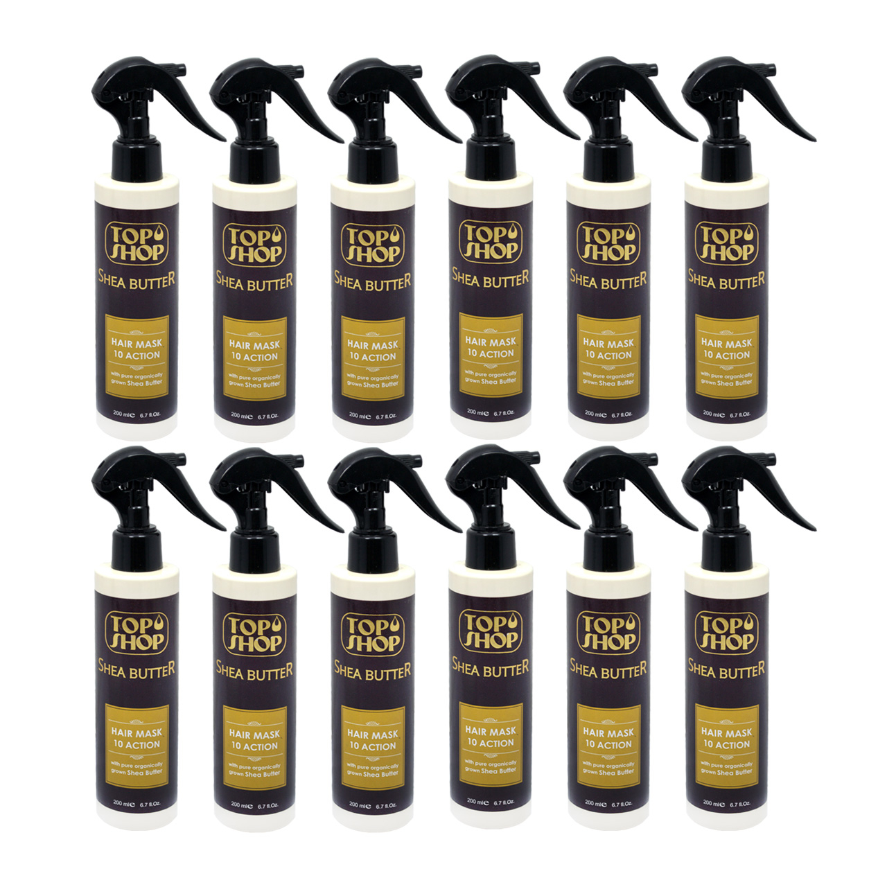 ماسک مو تاپ شاپ مدل Shea Butter حجم 200 میلی لیتر مجموعه 12 عددی