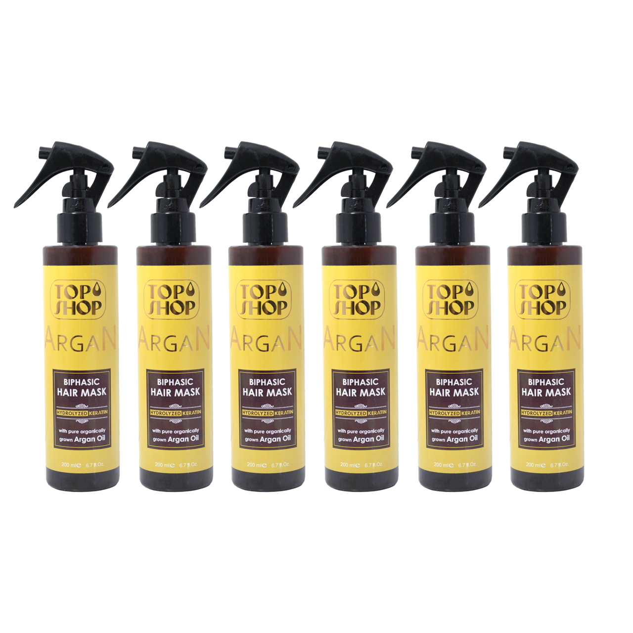 ماسک مو تاپ شاپ مدل Argan Oil حجم 200 میلی لیتر مجموعه 6 عددی