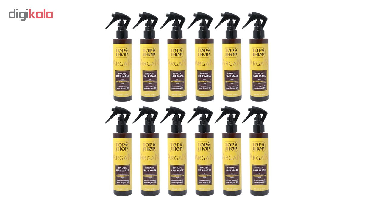 ماسک مو تاپ شاپ مدل Argan Oil حجم 200 میلی لیتر مجموعه 12 عددی