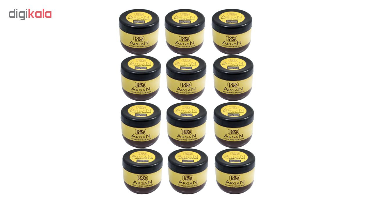 ماسک مو تاپ شاپ مدل Argan Oil کد 01 حجم 500 میلی لیتر مجموعه 12 عددی