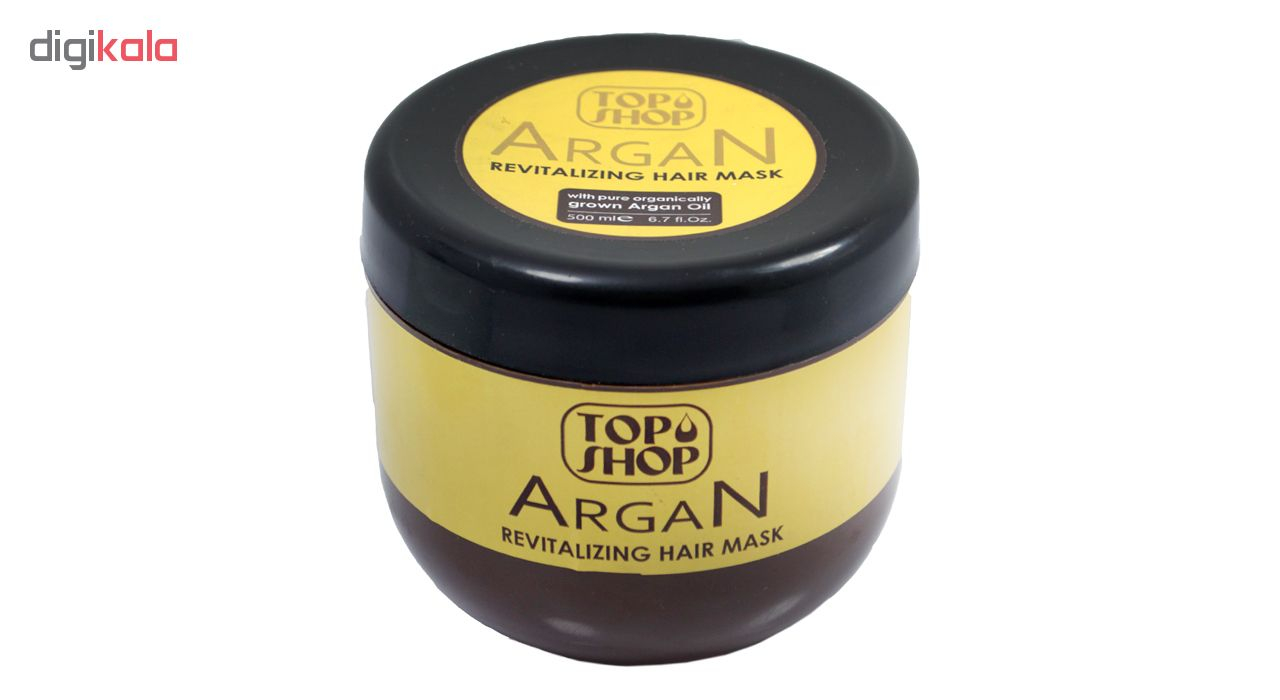 ماسک مو تاپ شاپ مدل Argan Oil کد 01 حجم 500 میلی لیتر مجموعه 12 عددی