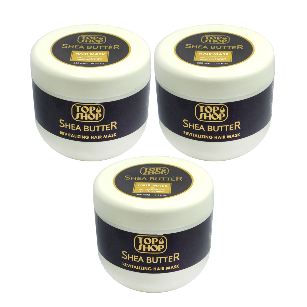 ماسک مو تاپ شاپ مدل Shea Butter حجم 500 میلی لیتر مجموعه 3 عددی