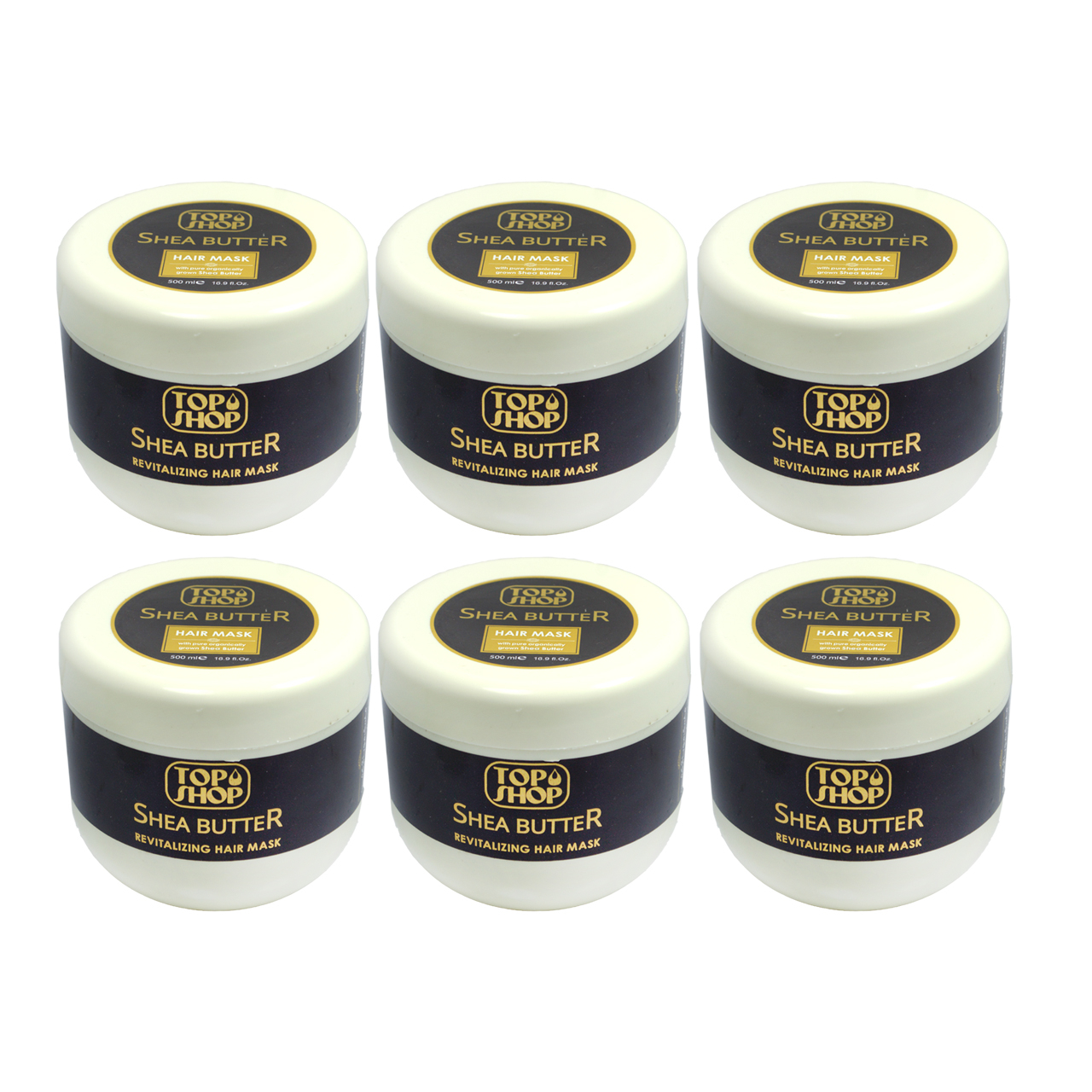 ماسک مو تاپ شاپ مدل Shea Butter حجم 500 میلی لیتر مجموعه 6 عددی