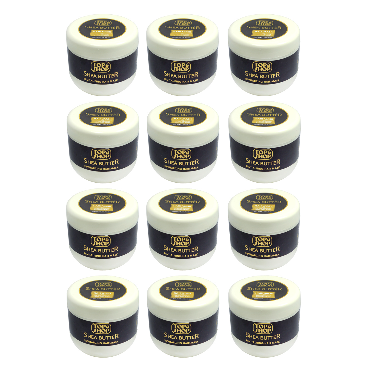 ماسک مو تاپ شاپ مدل Shea Butter حجم 500 میلی لیتر مجموعه 12 عددی
