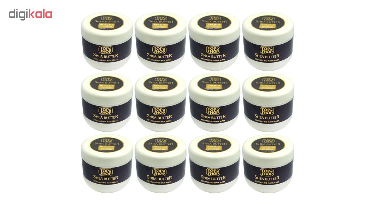 ماسک مو تاپ شاپ مدل Shea Butter حجم 500 میلی لیتر مجموعه 12 عددی