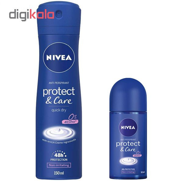 اسپری ضد تعریق زنانه نیوآ مدل Protect & careحجم 150میلی لیتر به همراه رول ضد تعریق حجم 50 میلی لیتر اسپری ضد تعریق زنانه نیوآ مدل Protect & careحجم 150میلی لیتر به همراه رول ضد تعریق حجم 50 میلی لیتر