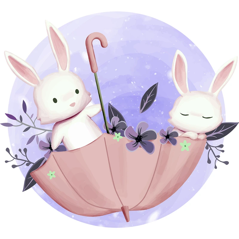 استیکر کودک طرح kind rabbits