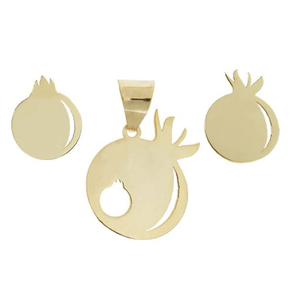 نیم ست نقره زنانه طرح انار کد UN002