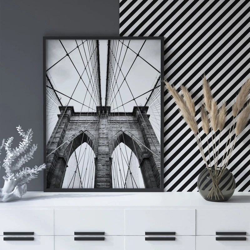 تابلو سالی وود طرح پل بروکلین نیویورک مدل T120703