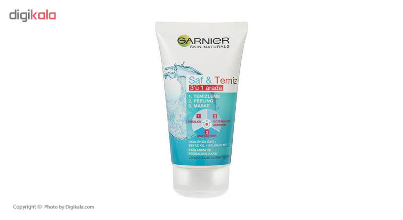 ماسک صورت گارنیر مدل 3and1 مقدار 150 میلی لیتر