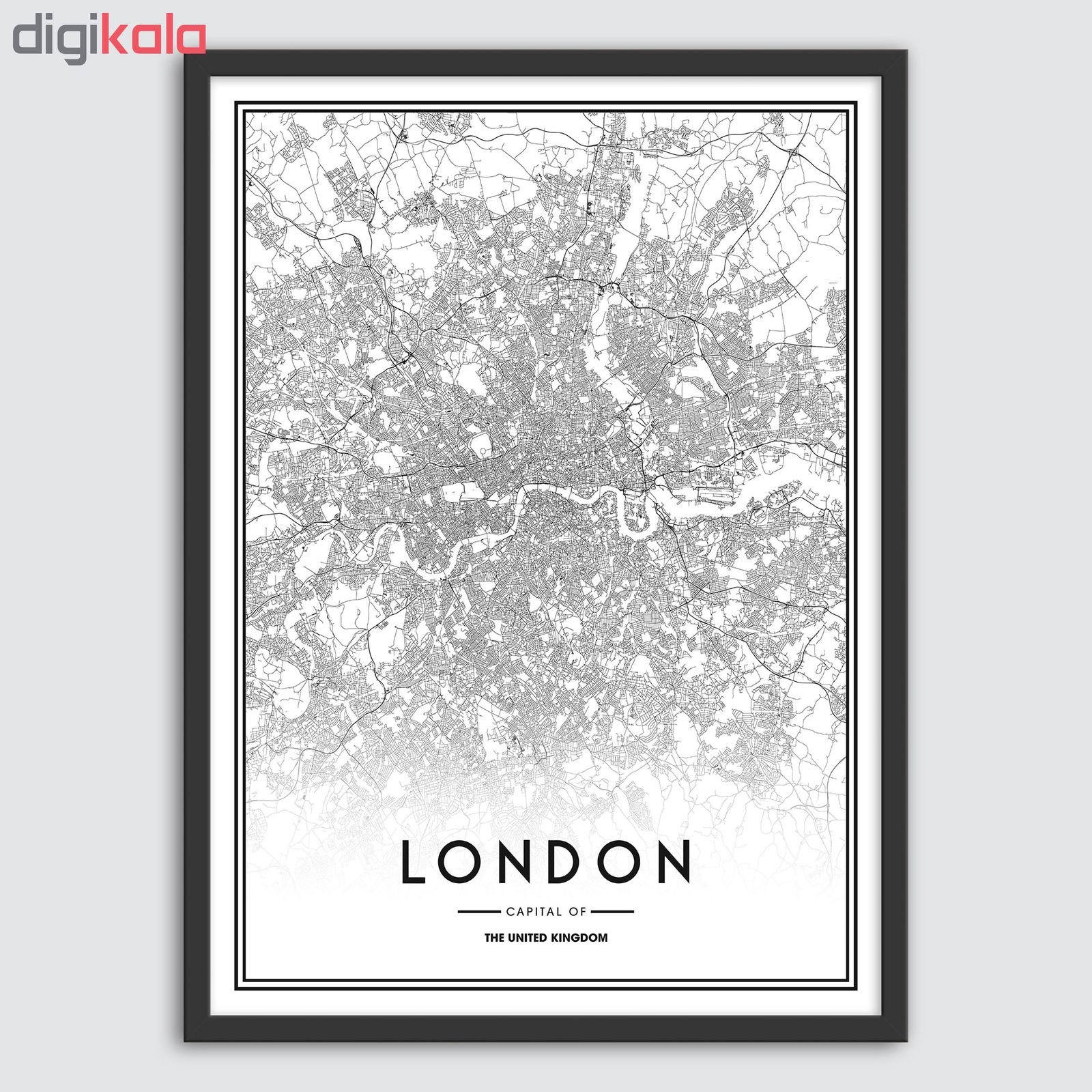 تابلو سالی وود طرح نقشه شهر لندن مدل T120104