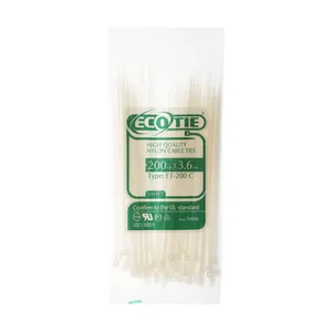 ECO TIE ET-200 C Nylon Cable Ties  Pack of 100