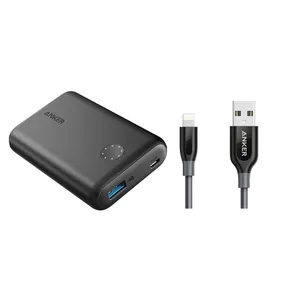 شارژر همراه انکر مدل A1230 PowerCore II ظرفیت 10000 میلی آمپر ساعت به همراه کابل تبدیل لایتنینگ