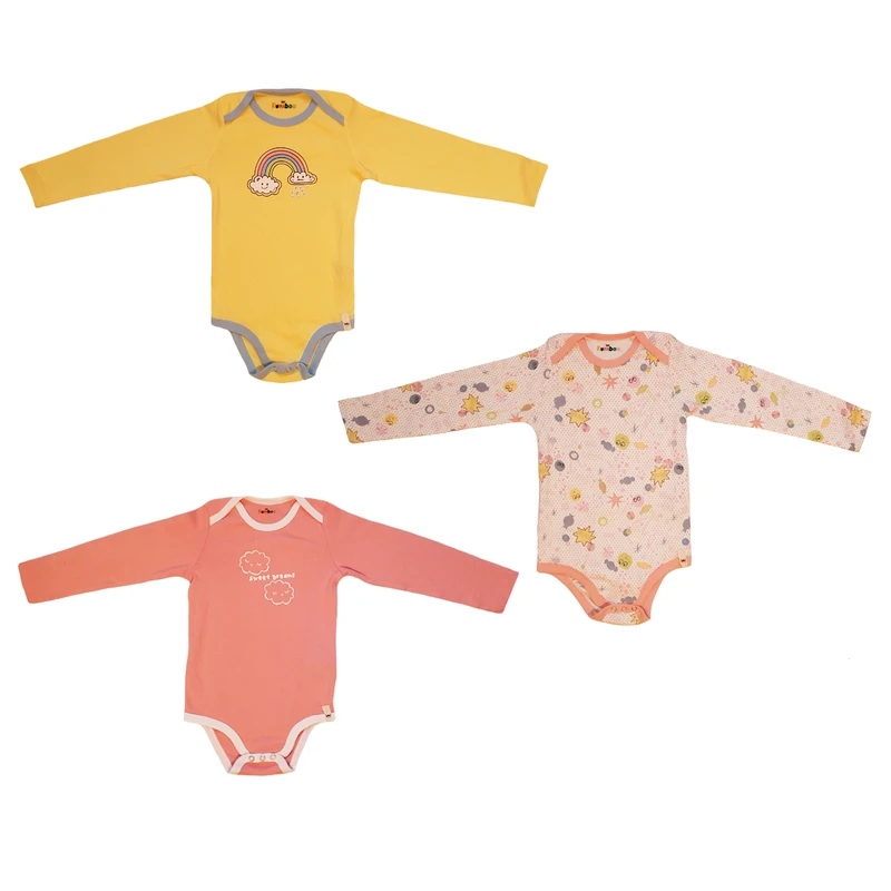 بادی آستین بلند نوزادی کونیبو کد Z-N87 مجموعه 3 عددی