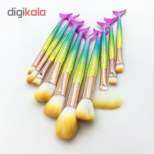 ست برس آرایشی مدل fish01 بسته 10 عددی