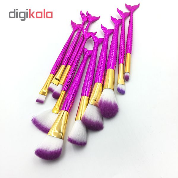 ست برس آرایشی مدل fish01 بسته 10 عددی