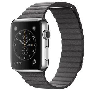 ساعت مچی هوشمند اپل واچ مدل 42mm Stainless Steel Case With Gray Leather Loop Band