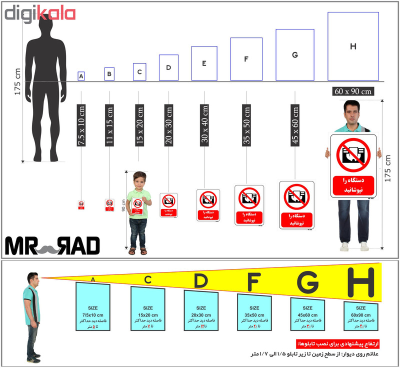 تابلو بازدارنده مستر راد طرح دستگاه را نپوشانید کد THR566