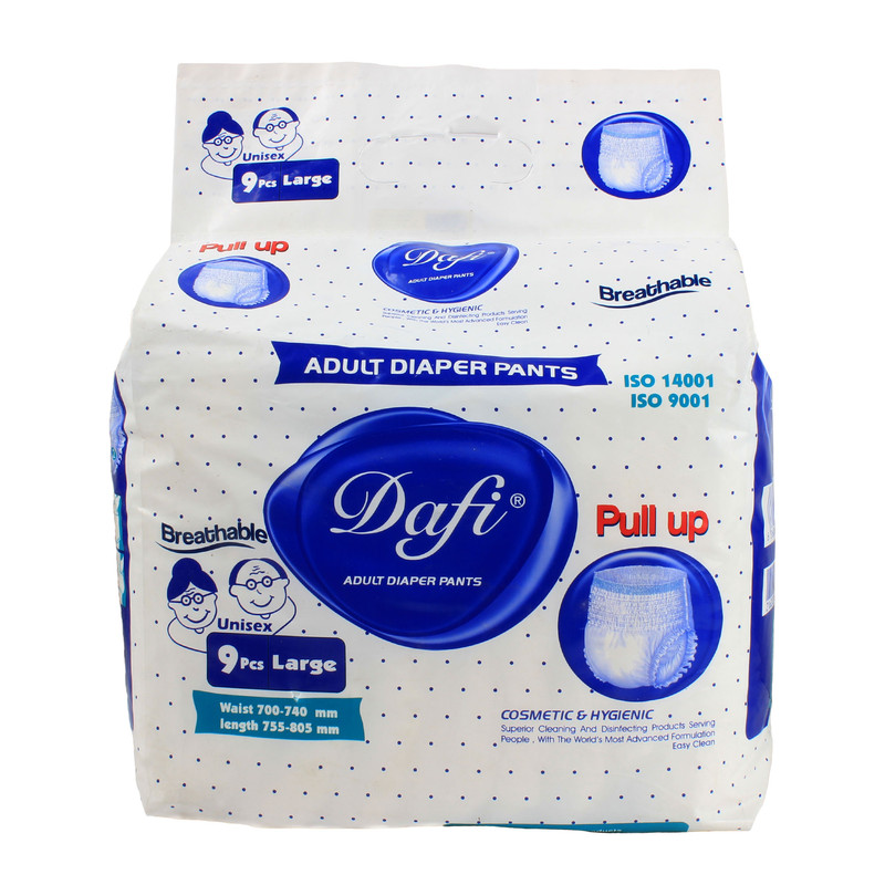 پوشک شورتی بزرگسال دافی مدل large بسته 9 عددی
