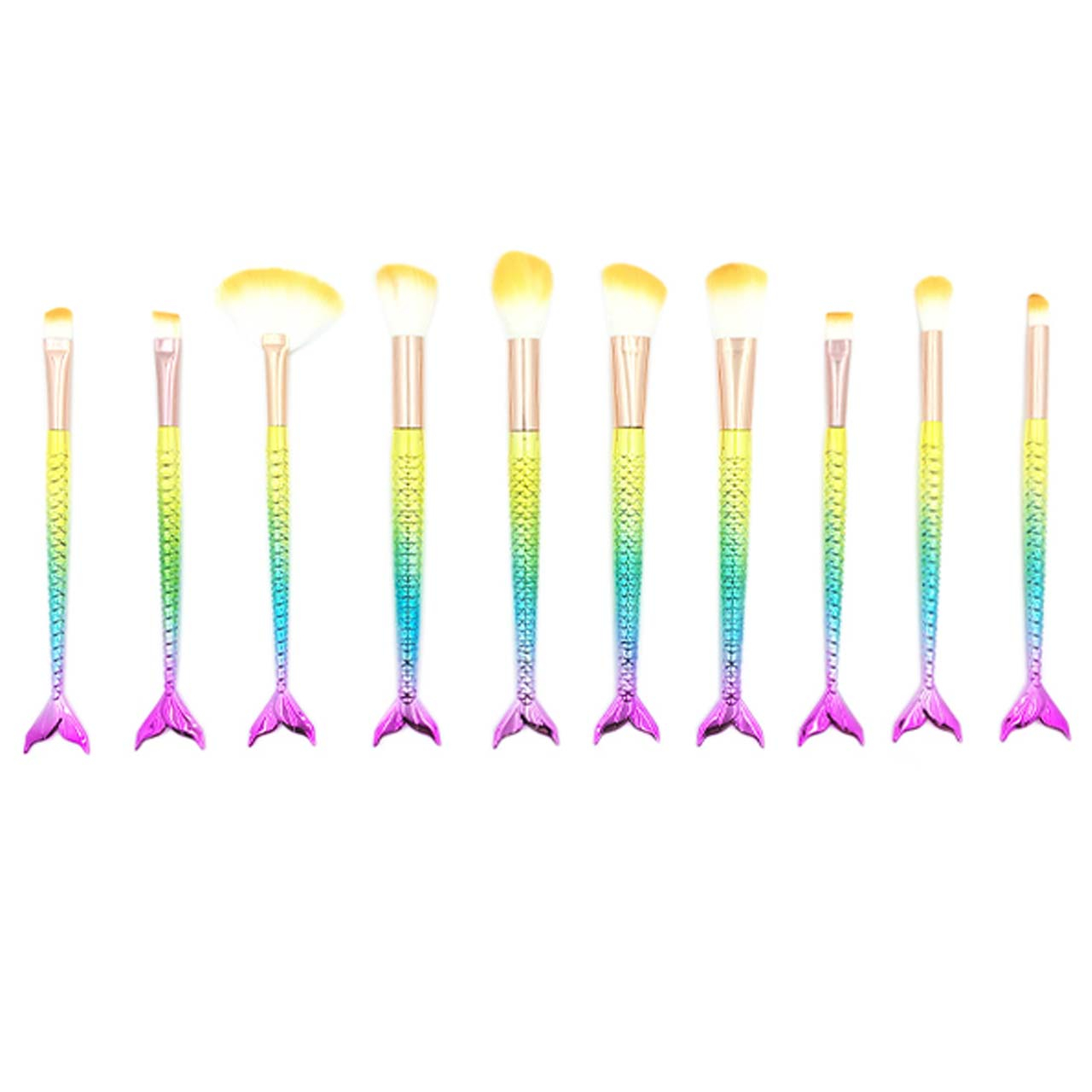 ست برس آرایشی مدل fish01 بسته 10 عددی