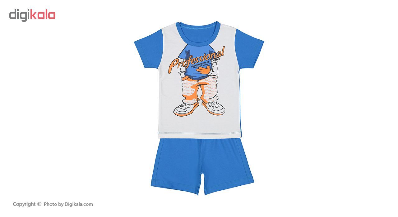 ست تی شرت و شلوارک راحتی پسرانه وستیتی مدل Ma9 - - 25