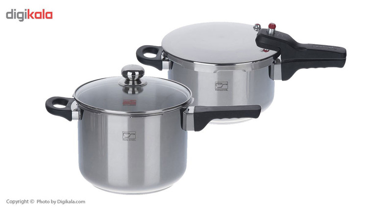 زودپز دوقلو پارس استیل مدل کف سه لایه گنجایش 4.5 و 6  ليتر