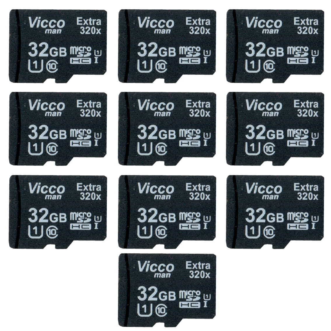 کارت حافظه  microSDHC ویکومن مدل Extre 320X کلاس 10 استاندارد UHS-I U1 سرعت48MBps ظرفیت 32 گیگابایت  بسته 10 عددی