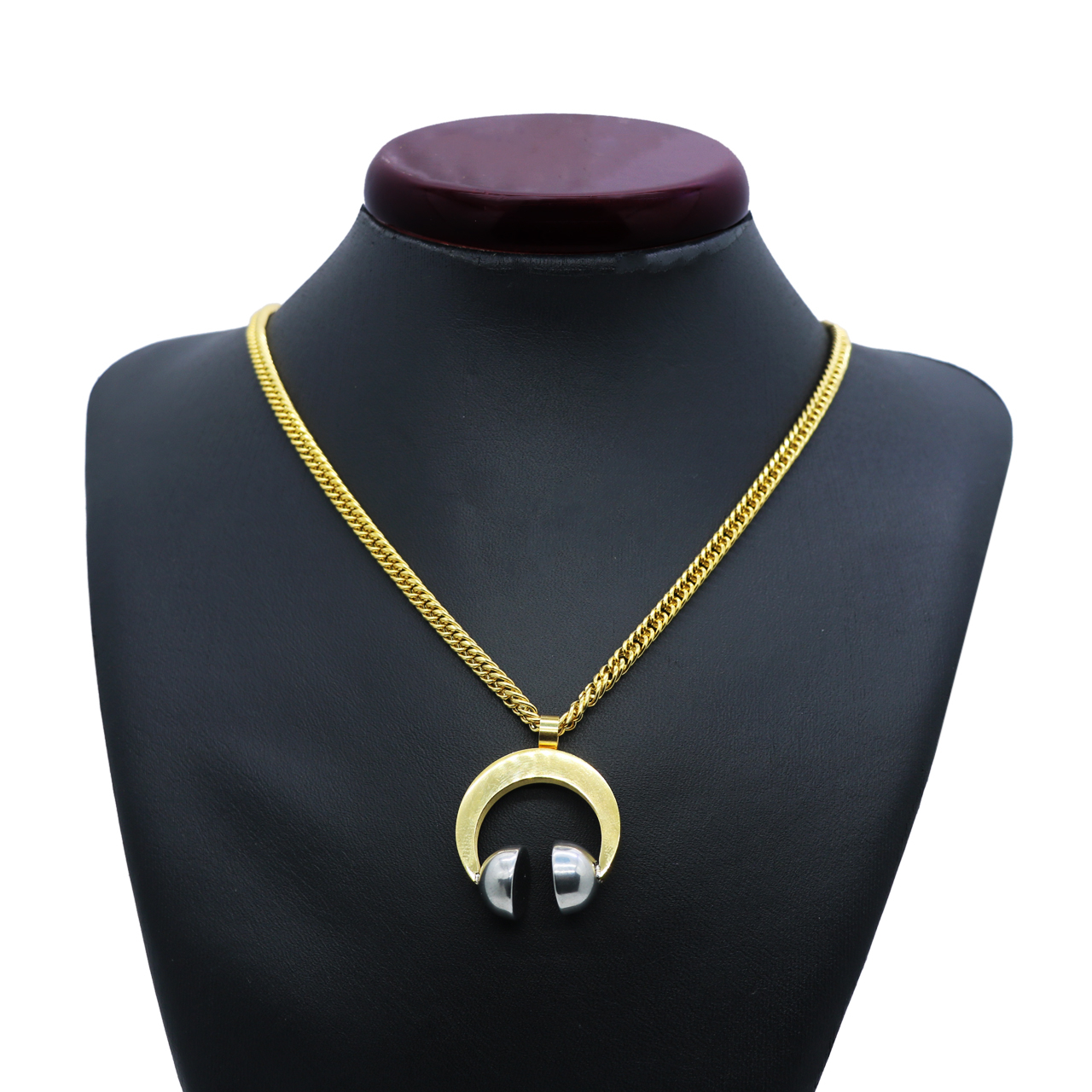 گردنبند مردانه طرح هدفون کد HF-01