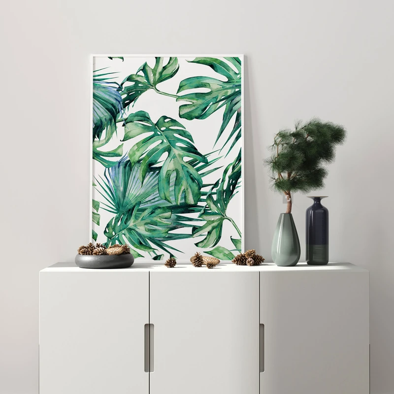 تابلو سالی وود طرح برگ های استوایی مدل T130114