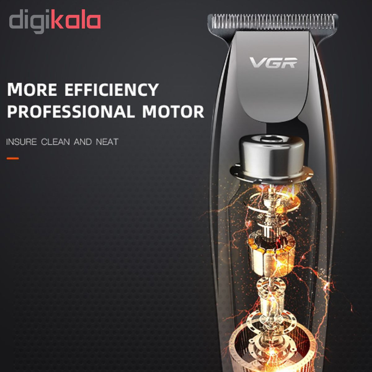 ماشین اصلاح موی صورت تریمر وی جی آر مدل V-030، با قابلیت شارژ شدن سریع، دارای سری قابل شست‌وشو و طراحی ارگونومیک، منبع انرژی برق و باتری، اندازه اصلاح 0 تا 10 میلی‌متر، جنس تیغه استیل ضد زنگ، مدت زمان شارژ 75 دقیقه و مدت زمان استفاده پس از شارژ 100 دقیقه