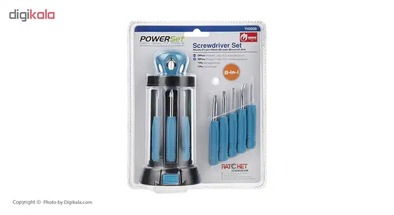 مجموعه 9 عددی پیچ گوشتی پاورست مدل TH2008